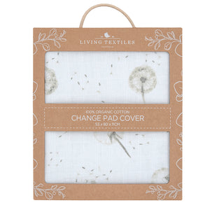 Living Textiles Organic Muslin Change Pad Cover - Dandelion