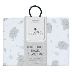 Living Textiles Waterproof Travel Change Mat - Mason Elephant