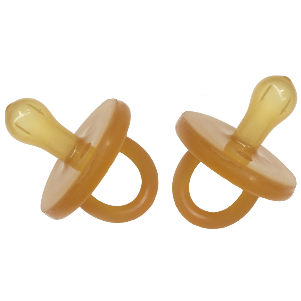 Natural Rubber Soothers Round 2pk