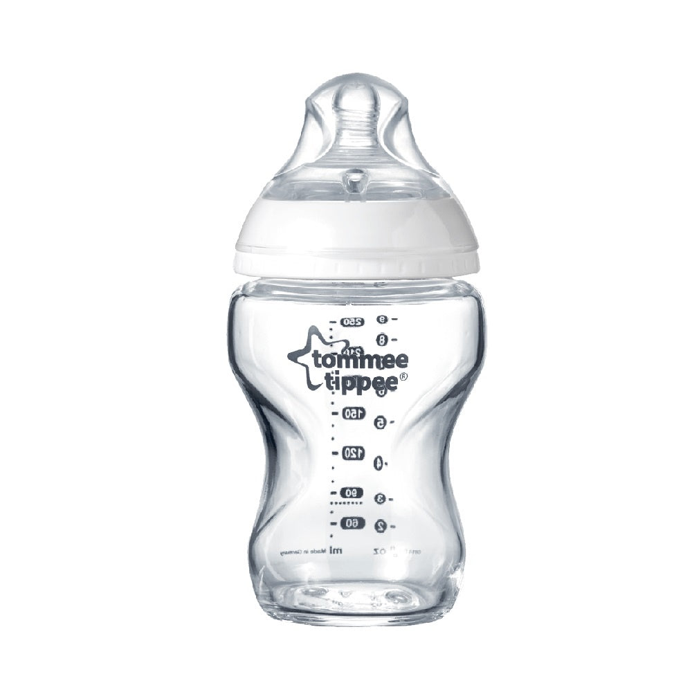 Tommee Tippee 250ml Glass Bottle with Medium Flow Teat