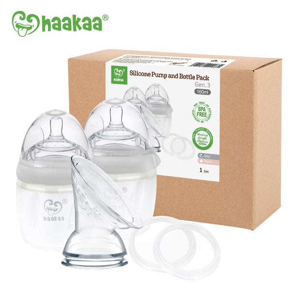 Haakaa Multifunction Silicone Pump & Bottle Pack