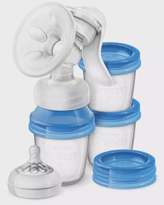 Avent Natural Manual Breast Pump With 3 Cups