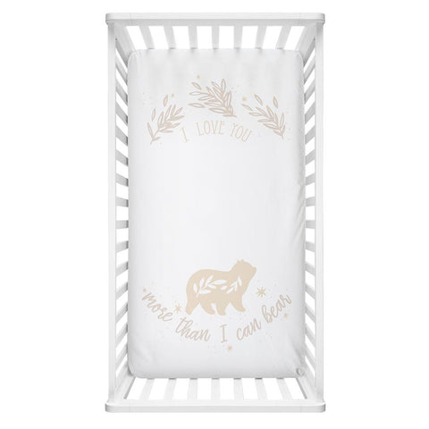 Lolli Living Bosco Bear Cot Fitted Sheet - More Than I Can Bear