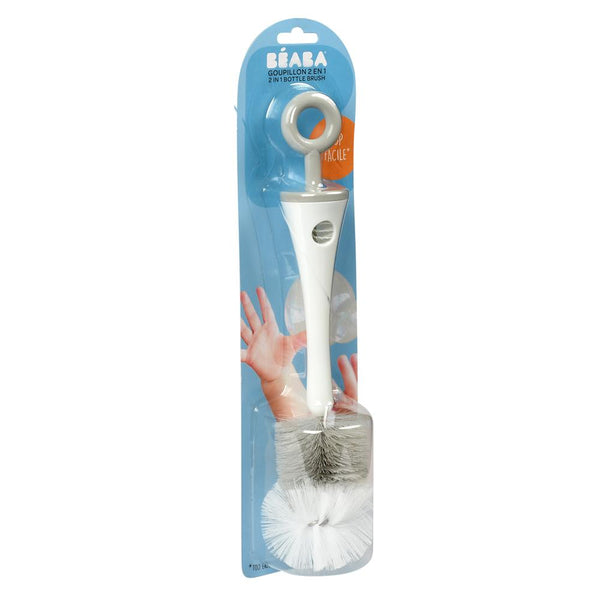 Beaba 2 in 1 Bottle Brush Grey