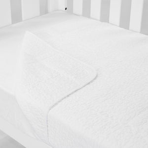 Babyhood Cot Quilt Coverlet - Classic White