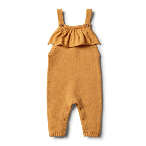 Wilson & Frenchy Golden Apricot Knitted Ruffle Overall