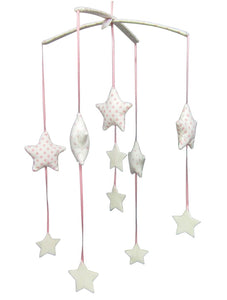 Alimrose Falling Star Mobile - Pink & Ivory