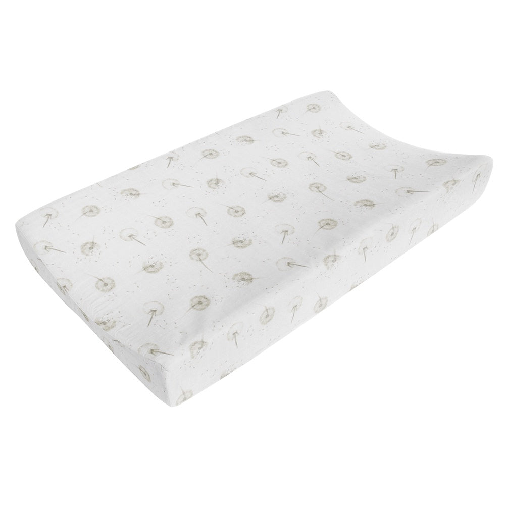 Living Textiles Organic Muslin Change Pad Cover - Dandelion