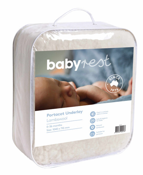 BabyRest Lambswool Portacot Underlay