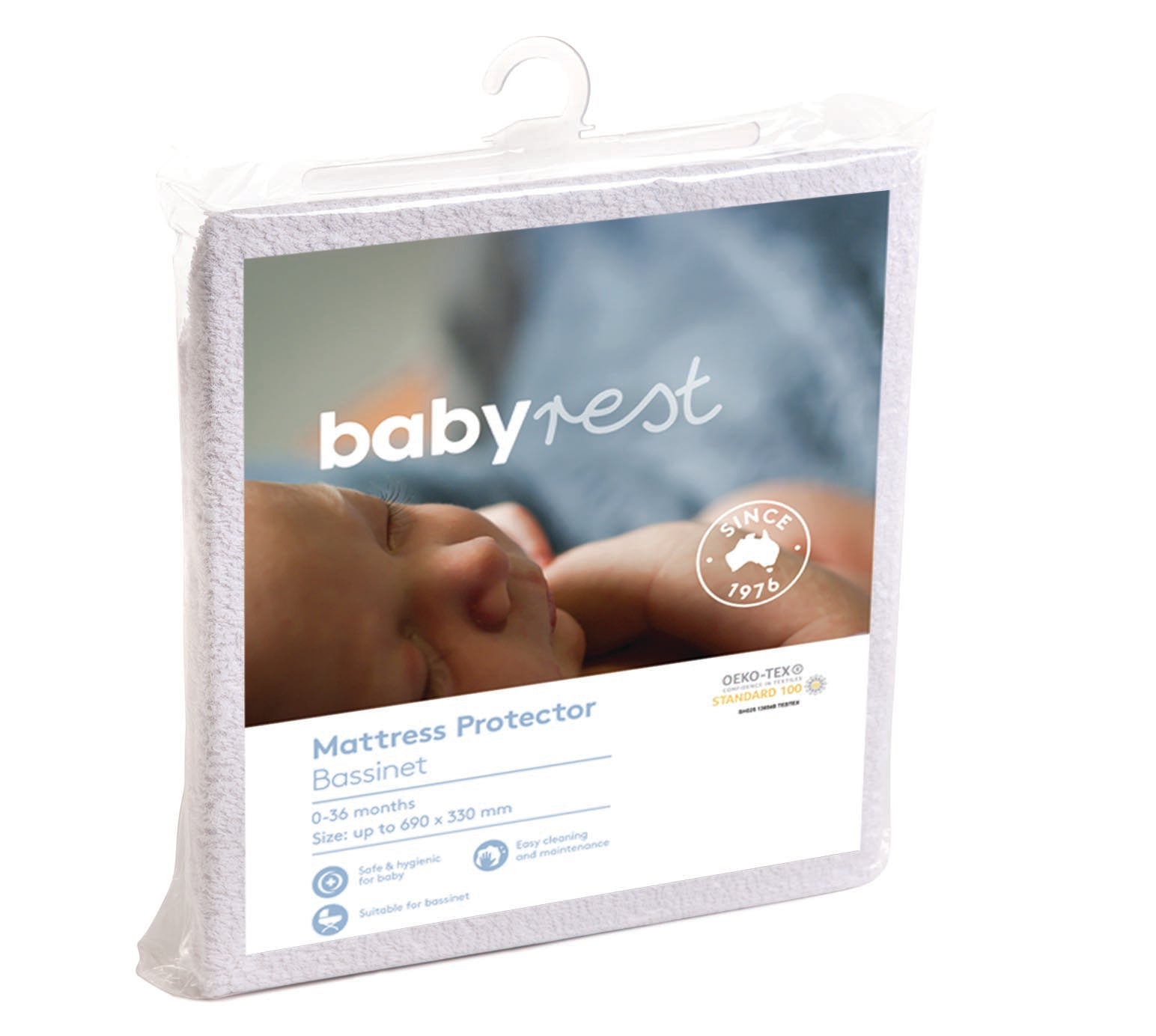 BabyRest Mattress Protector Bassinette 650 x 400 - Main Image