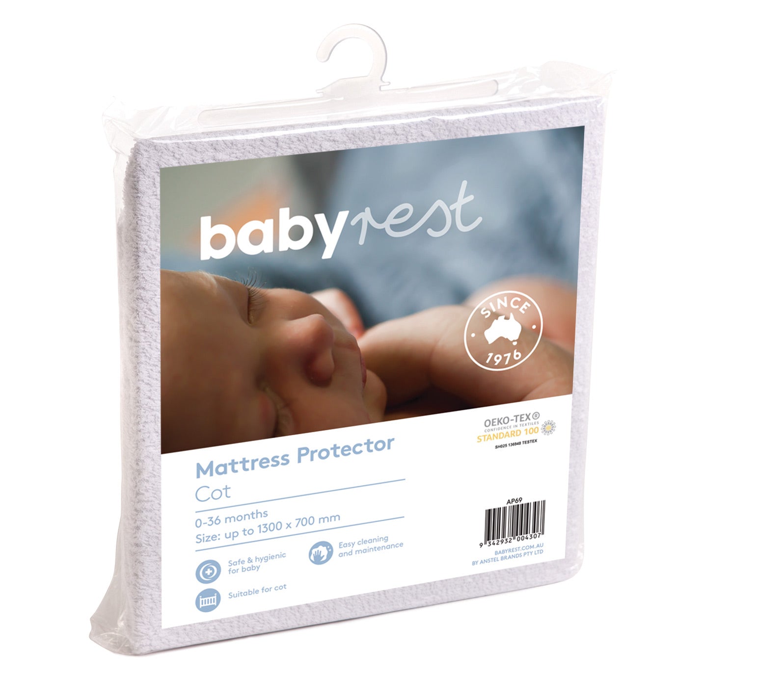 Babyrest Mattress Protector STD Cot 1300 x 700