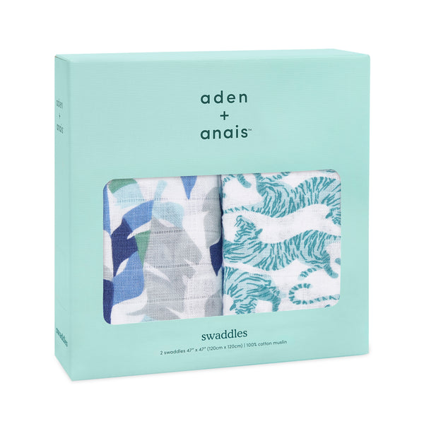 Aden + Anais 2pk Classic Swaddles - Dancing Tigers