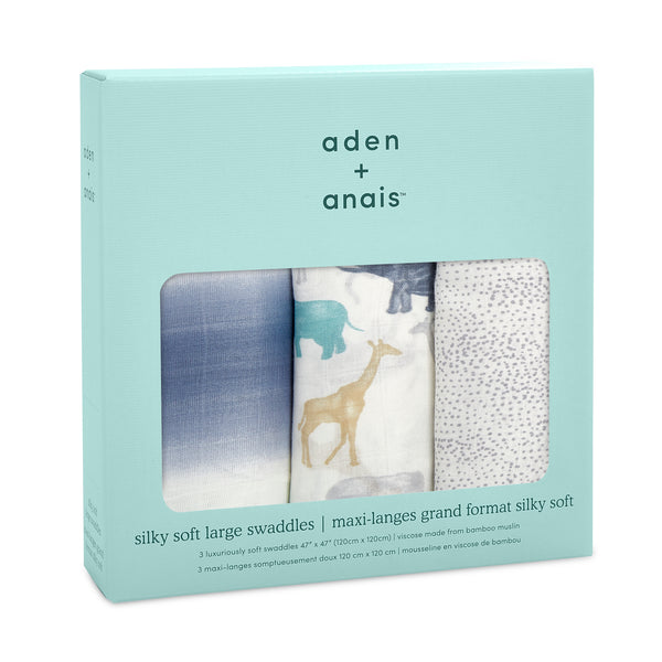 Aden + Anais 3pk Silky Soft Swaddles - Expedition
