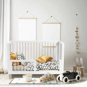 Cocoon Allure Cot - White & Washed Natural