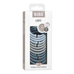 BIBS Loops 12 Pieces - Baby Blue/Cloud/Petrol