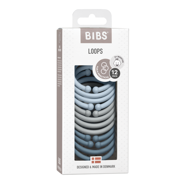 BIBS Loops 12 Pieces - Baby Blue/Cloud/Petrol