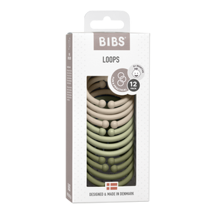 BIBS Loops 12 Pieces - Vanilla/Sage/Olive