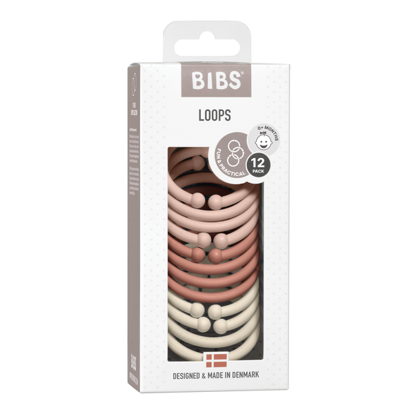 BIBS Loops 12 Pieces - Blush/Woodchuck/Ivory