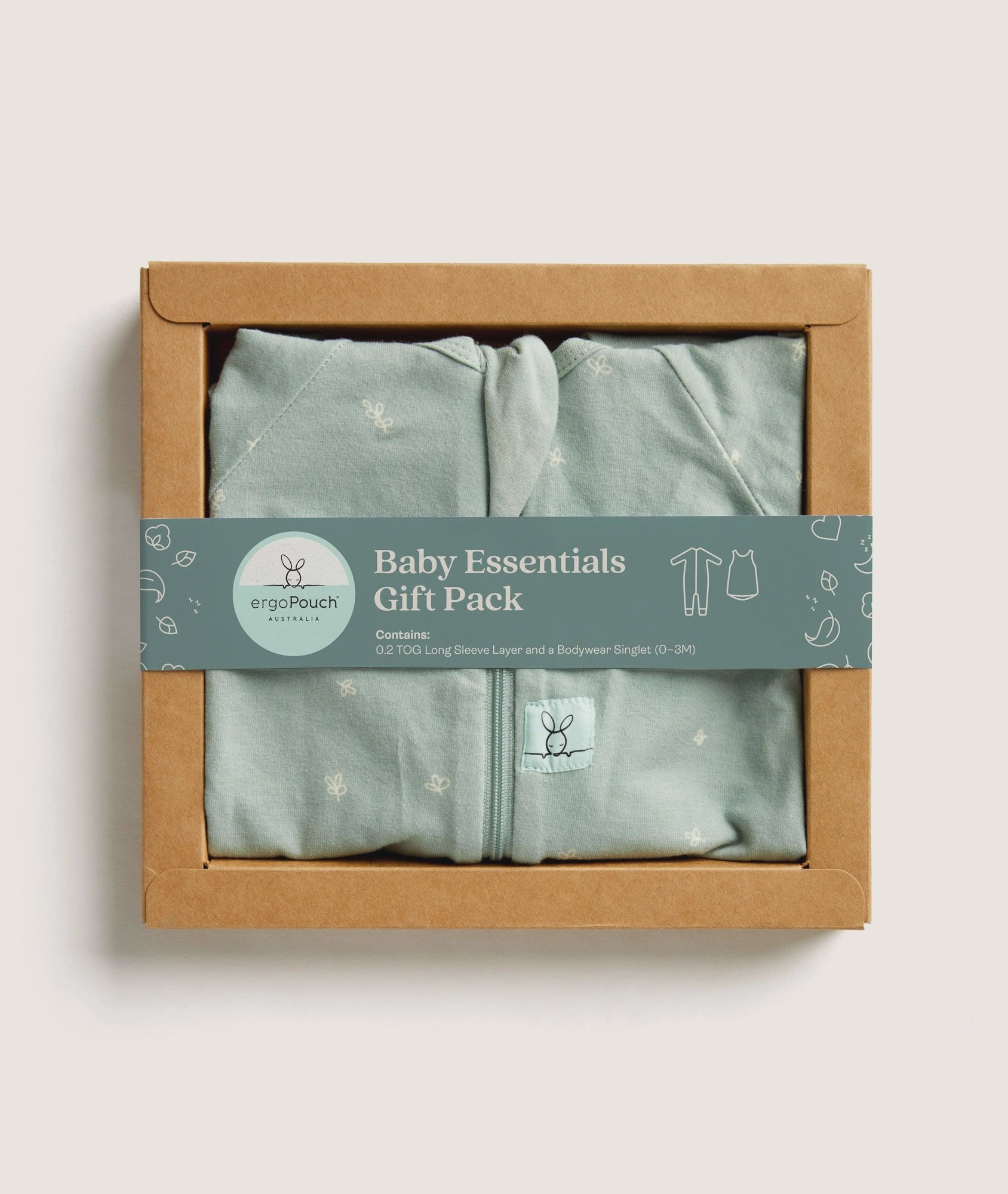 ErgoPouch Baby Essentials Gift Pack - Sage