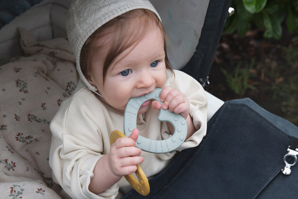 BIBS Baby Bitie Heart - Baby Blue