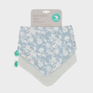 All4Ella Bandana Bibs 2pk - Vintage Blue