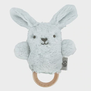 OB Designs Wooden Teething Rattle - Baxter Bunny