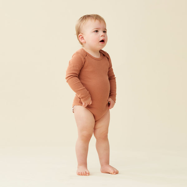 ErgoPouch Bodysuit Long Sleeve 0.2 Tog - Chestnut