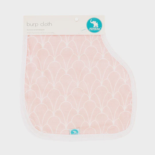 All4Ella Burp Cloth - Antique Blush