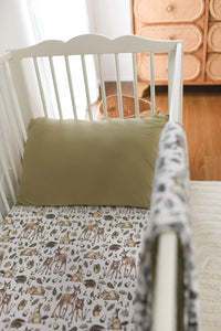 Luna's Treasures Bamboo Jersey Cot Sheet - Forest