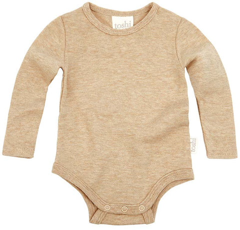 Toshi Dreamtime Organic Bodysuit Long Sleeve Camel