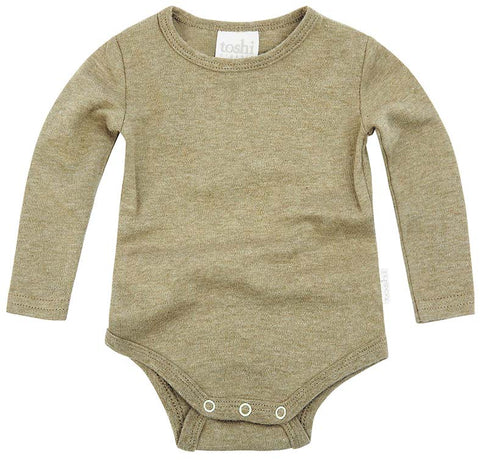 Toshi Dreamtime Organic Bodysuit Long Sleeve Olive