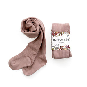 Burrow & Be Rib Stockings - Dusty Pink