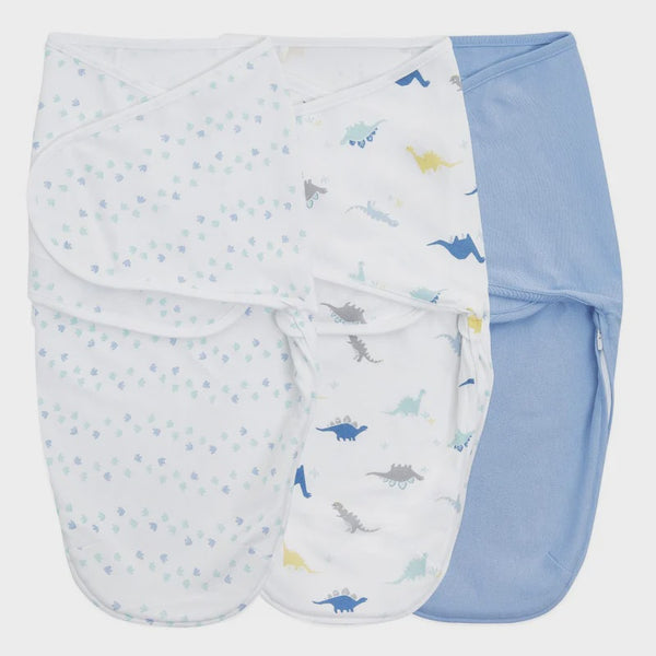 Aden + Anais Essentials Wrap Swaddles 3pk - Dino Rama