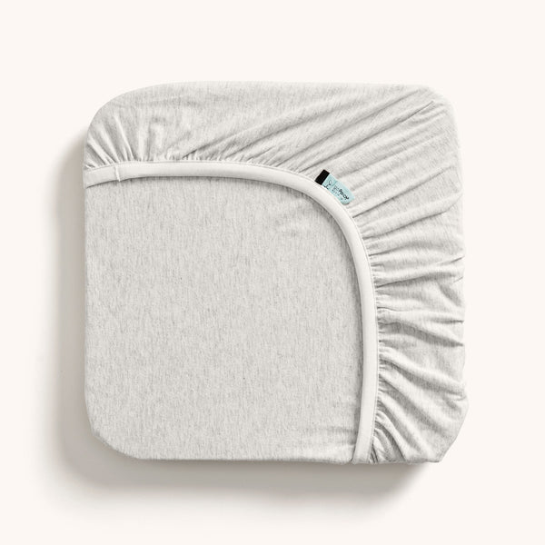 ErgoPouch Bedding - Organic Cot Fitted Sheet Grey Marle