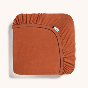 ErgoPouch Bedding - Organic Cot Fitted Sheet Rust