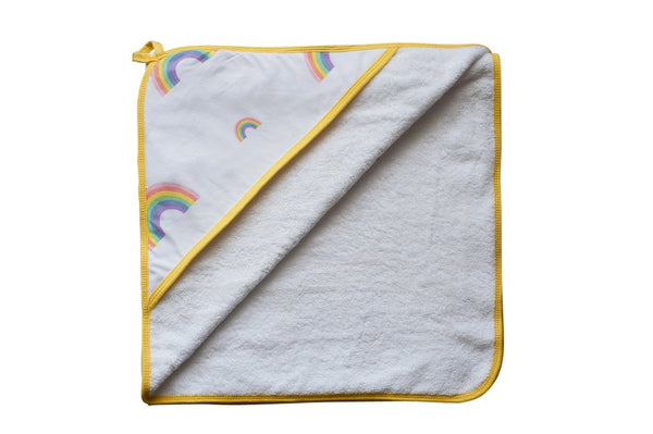 Little Turtle Baby Hooded Towel - Rainbows