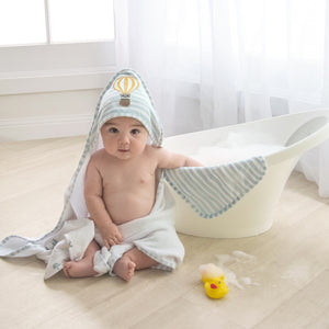 Living Textiles Hooded Towel - Up Up & Away