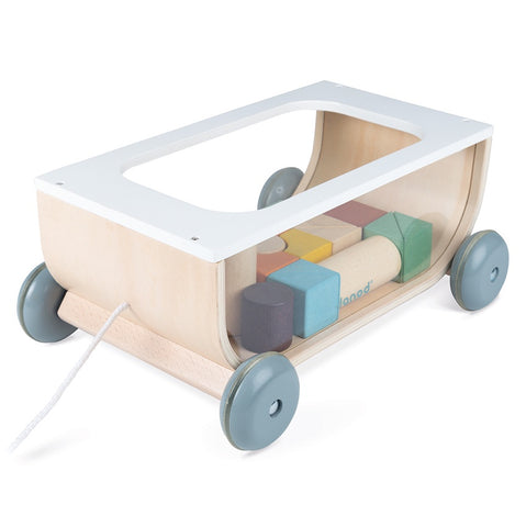 Janod Cocoon Cart with Blocks