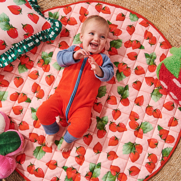 Kip & Co Strawberry Delight Quilted Play Mat