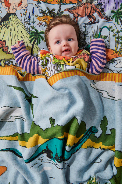 Kip & Co Jurassic Cotton Fitted Sheet - Bassinet