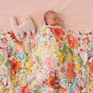 Kip & Co Teeny Weeny Peach Cotton Fitted Sheet - Cot