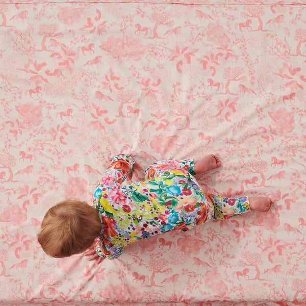 Kip & Co Fleur Cotton Fitted Sheet - Bassinet