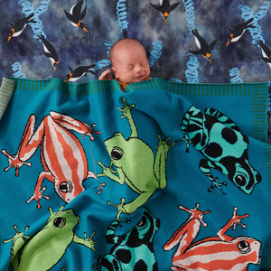 Kip & Co Mr Frog Knitted Blanket