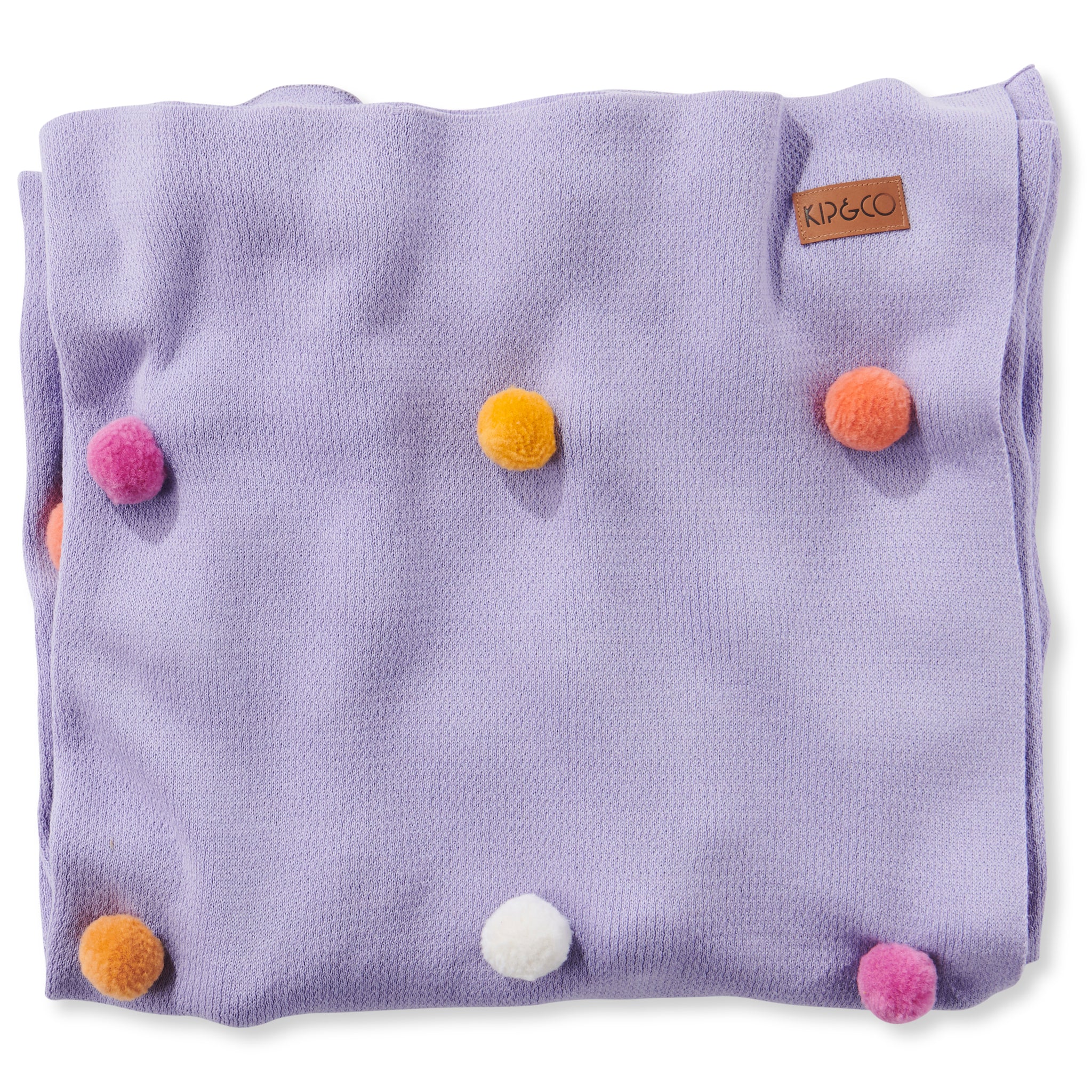 Kip & Co Pompom Club Cotton Knitted Blanket - Baby
