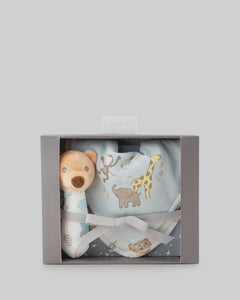 The Little Linen Company Baby Rattle & Bib Set