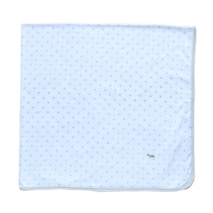 Little Turtle Baby Stretch Jersey Wrap - White with Grey Stars
