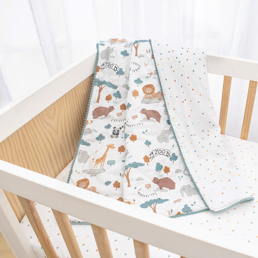 Lolli Living Day at the Zoo Cot Comforter