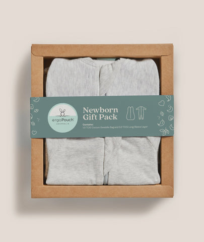 ErgoPouch Newborn Gift Pack - Grey Marle