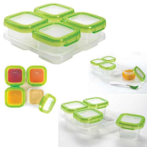 Oxo Tot Baby Blocks Freezer Storage Containers 4oz - Green