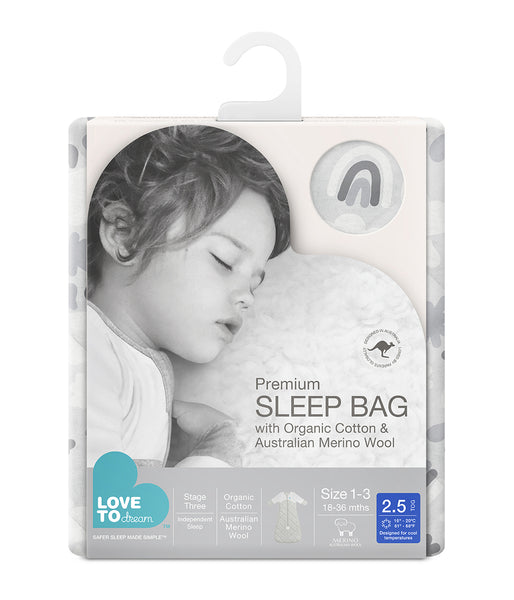 Love to Dream Sleep Bag with Organic Cotton & Australian Merino Wool 2.5tog